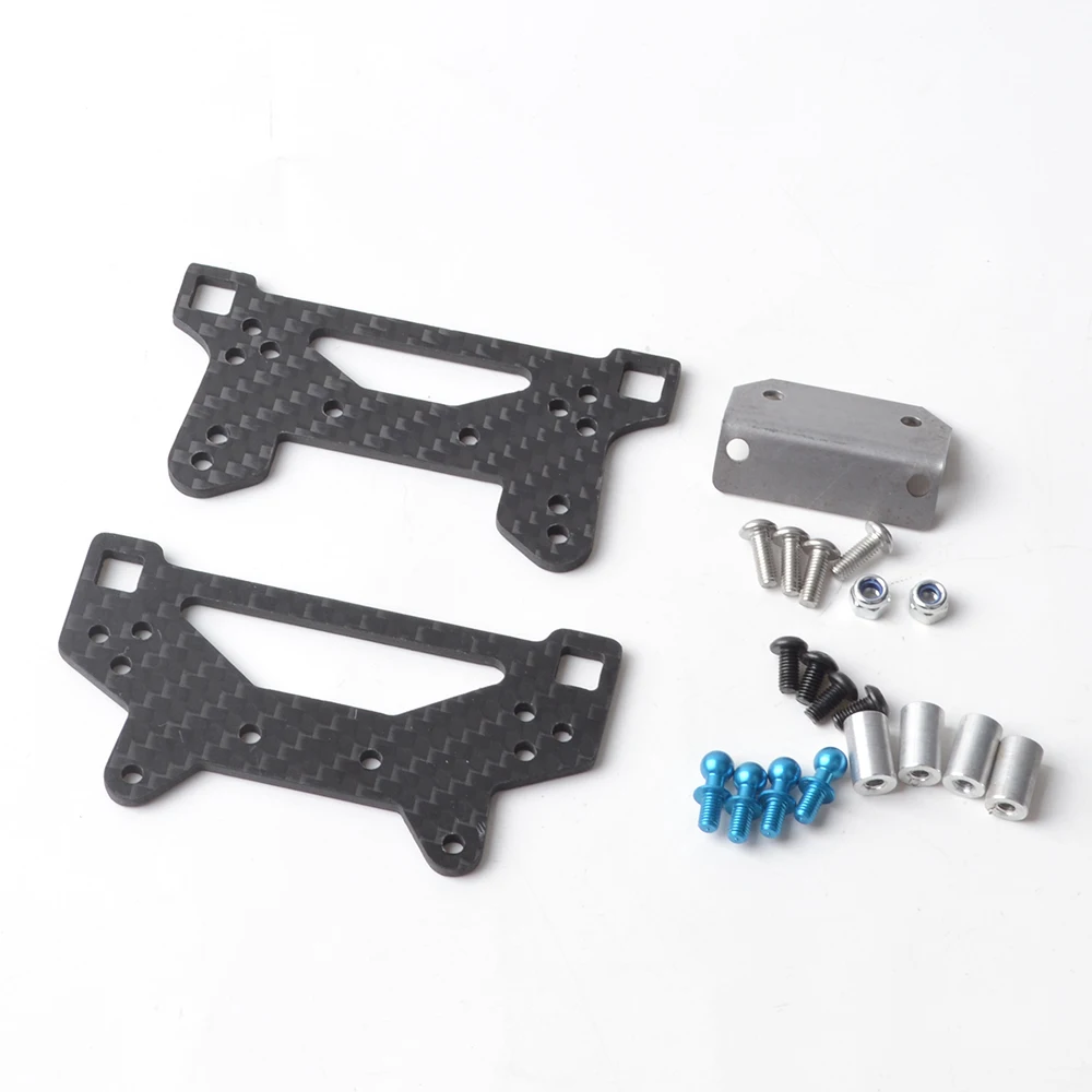 RcAidong Carbon Fiber Upper Lower Deck Upgrade Conversion Kit Set For Tamiya TA02/TA02SW RC Car Parts