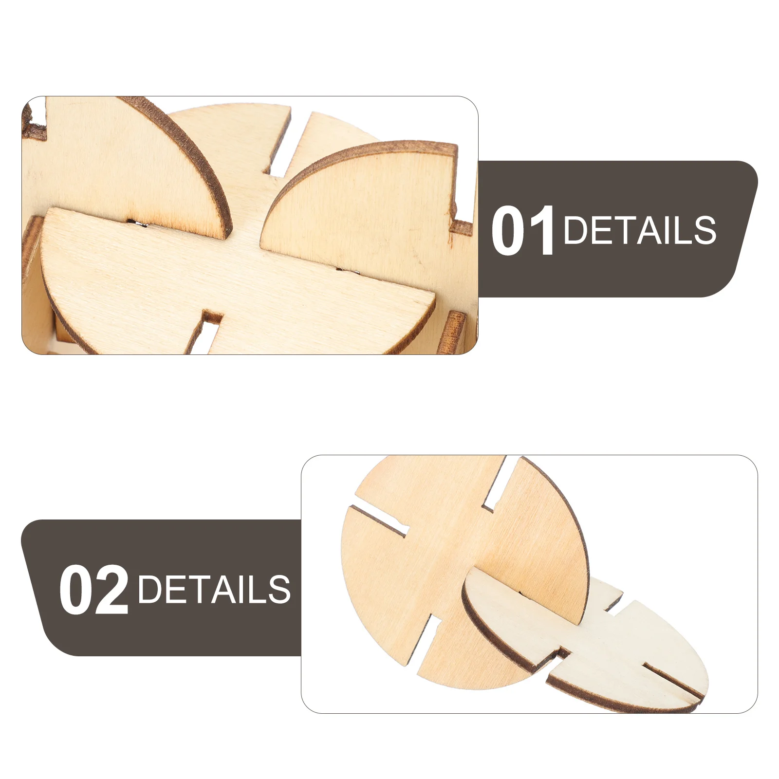 

DOITOOL 50pcs Unfinished Wooden Puzzle Pieces for Kids Craft Activity Fun Educational Girls