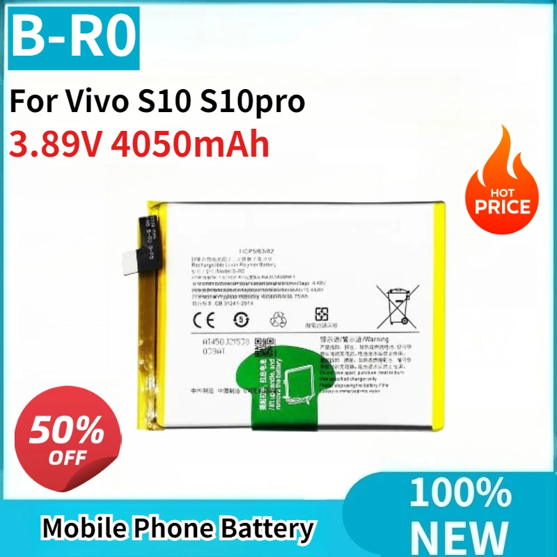 

Абсолютно новая сменная батарея B-R0 3.89V 4050mAh высокого качества для мобильного телефона Vivo S10 S10pro