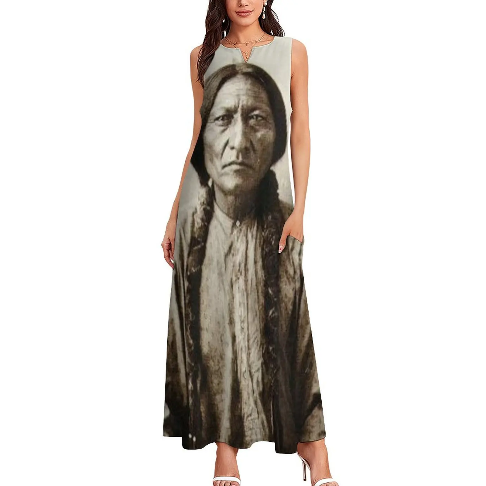 Sitting Bull - Hunkpapa Lakota Long Dress women party dresses summer dress