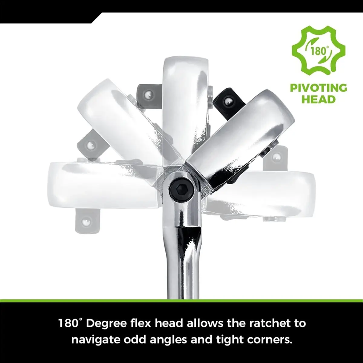 3-Piece Flex-Head Ratchet Set, 1/4