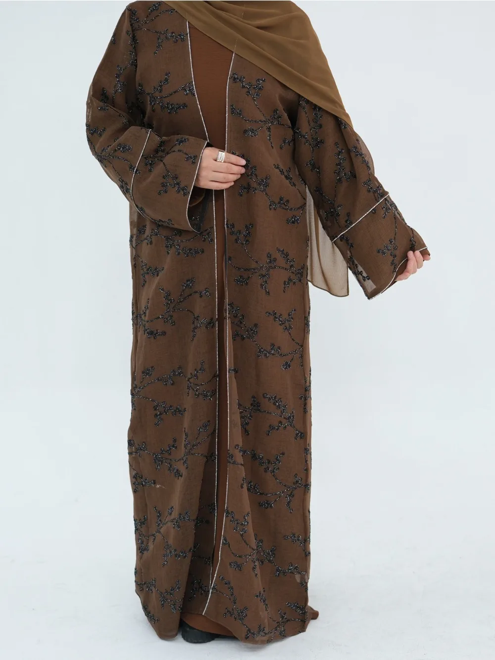 

Ид женский мусульманский кардиган с вышивкой Абая Джалабия Рамадан Дубай исламские вечерние платья арабский длинный халат марокко Дубай кафтан 2026