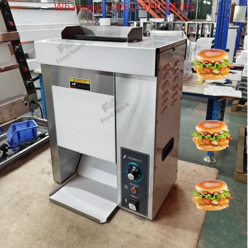 Automatic Burger Bun Vertical Toaster CE Professional Fast Food Hamburger Bread Toasting Machine