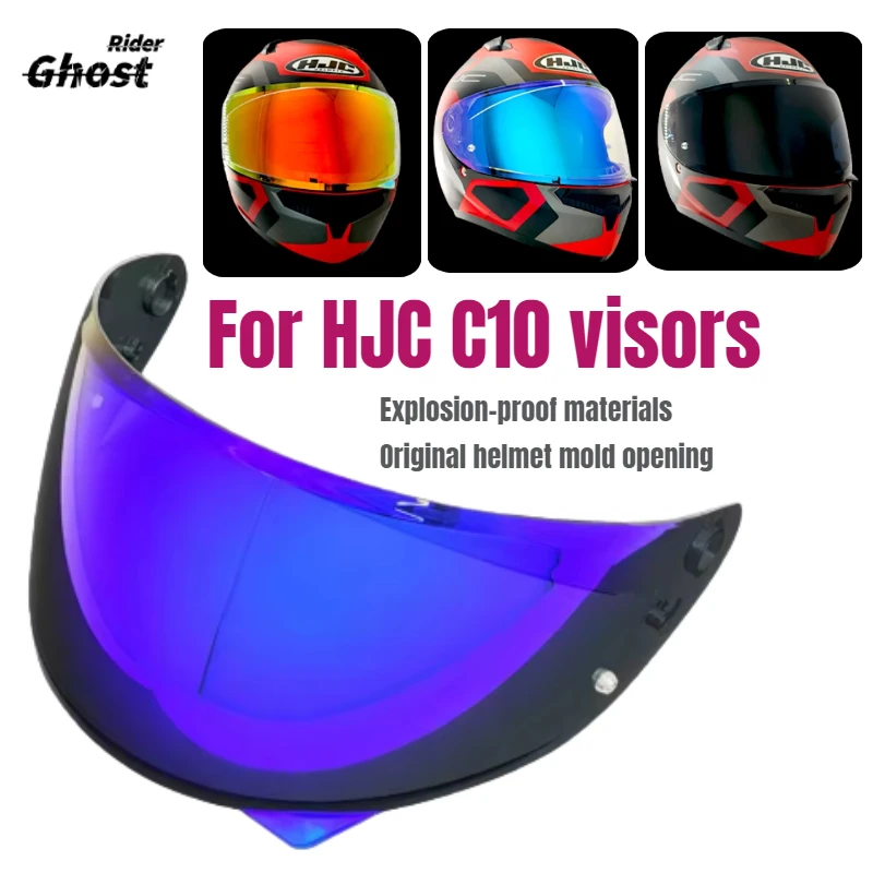 

Moto Helmet Visor Lens for HJC C10 Replace Anti-UV Anti-Scratch Dustproof WindShield Moto Accessories,New Color Visor Arrives
