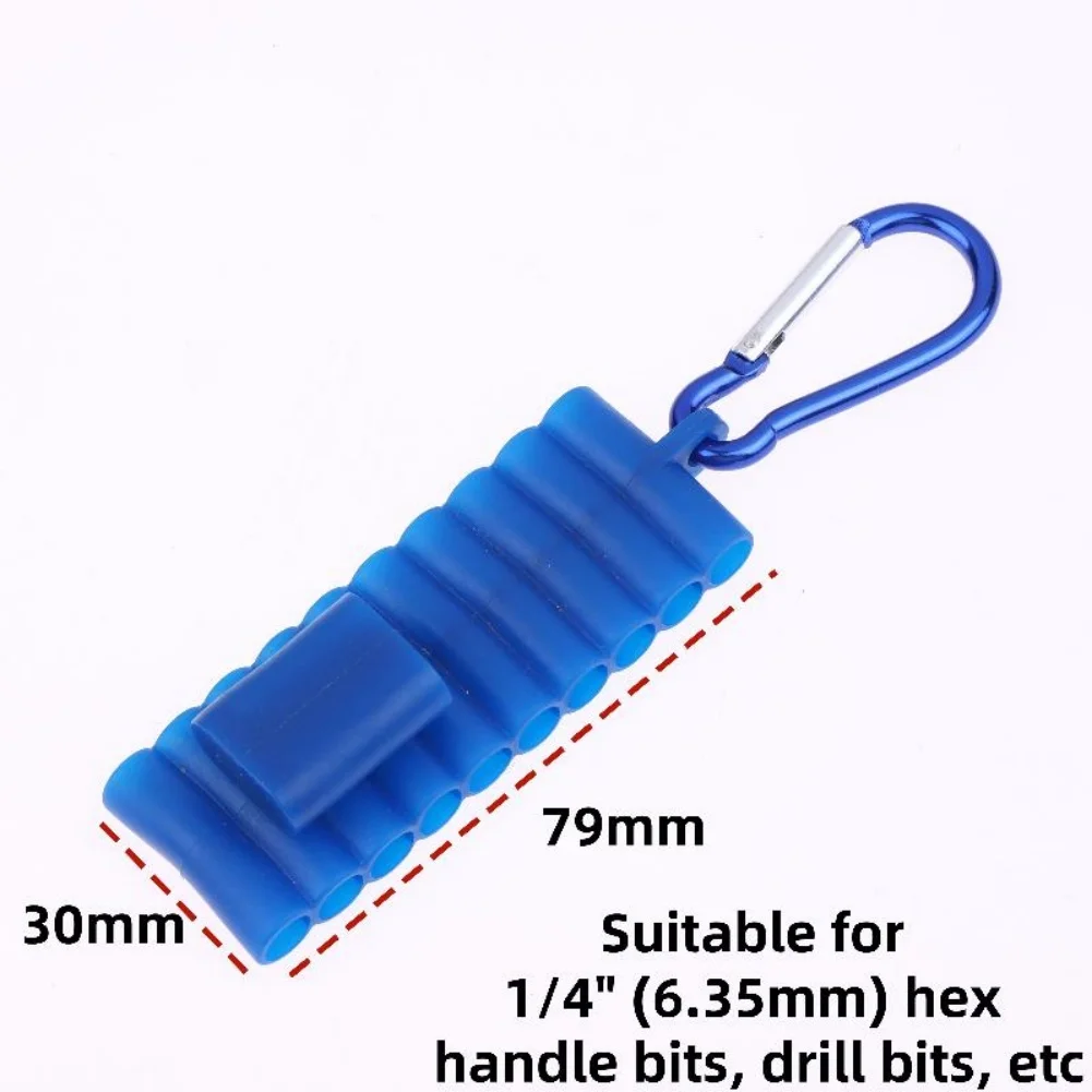 2/4pcs Multi-Function Bit Storage Box  22-hole Sticky Strip With Carabiner Storage Strip Screw Driver Head Drill Bit Stand Tools