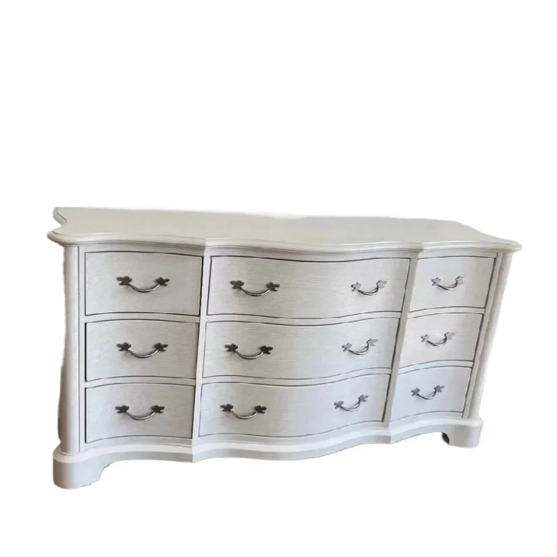 

North American rural solid wood chest cabinet, simple modern TV cabinet, Beizhimei home queen