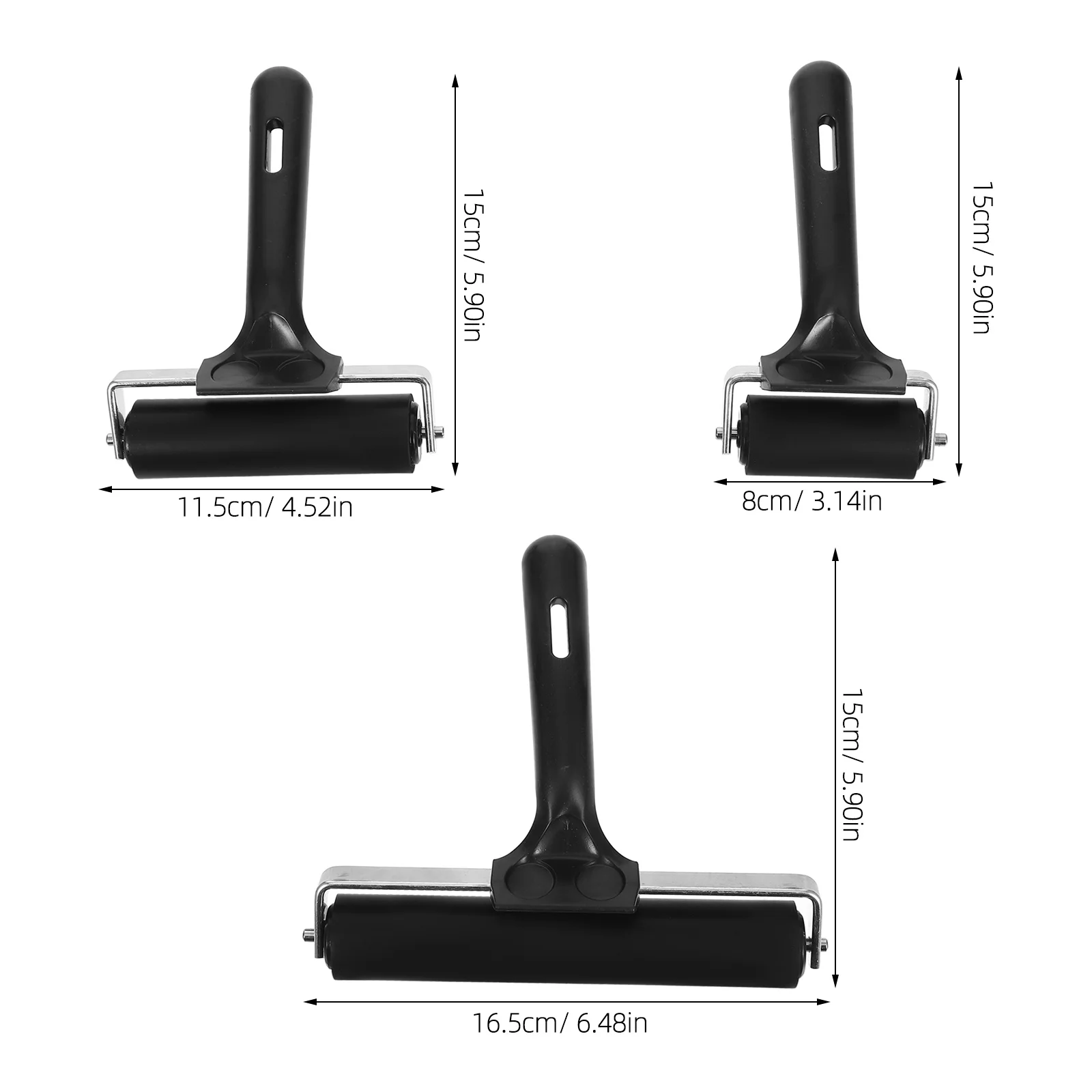 3 قطعة الأسطوانة المطاطية الطباعة صياغة بكرات 6 سنتيمتر 10 سنتيمتر 15 سنتيمتر طلاء حبر الغراء ختم خلفية الفن الحرفية لوازم