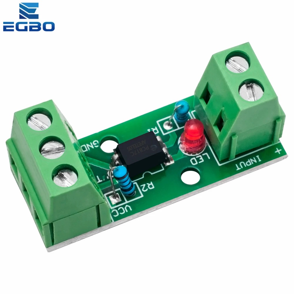 1 Channel Way Optocoupler Isolation Module PC817 EL817 3V-5V 12V 24V Photoelectric Isolator Rail Holder PLC Drive Motor Board