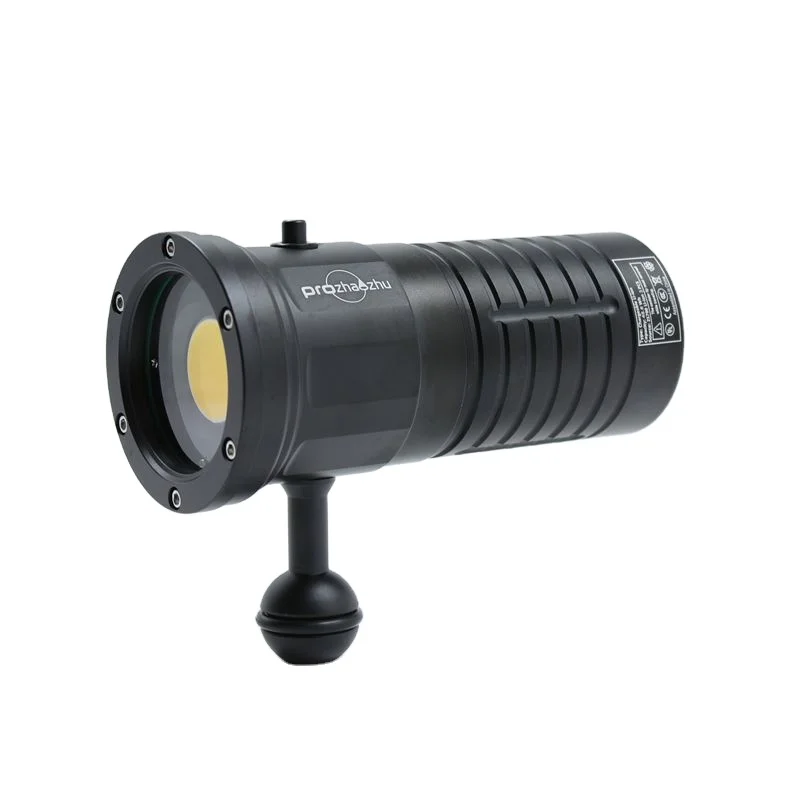 12000 Lumen Aluminum Alloy Video Diving Light COB IP68 200M Underwater Photo Video Filming Diving Lights Rechargeable