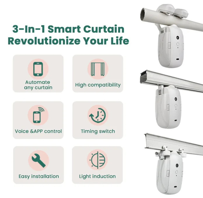 apply to Electric Curtain Motor Smart Home Curtain Assistant, Mobile Phone Remote Control Automatic Smart Curtain Companion