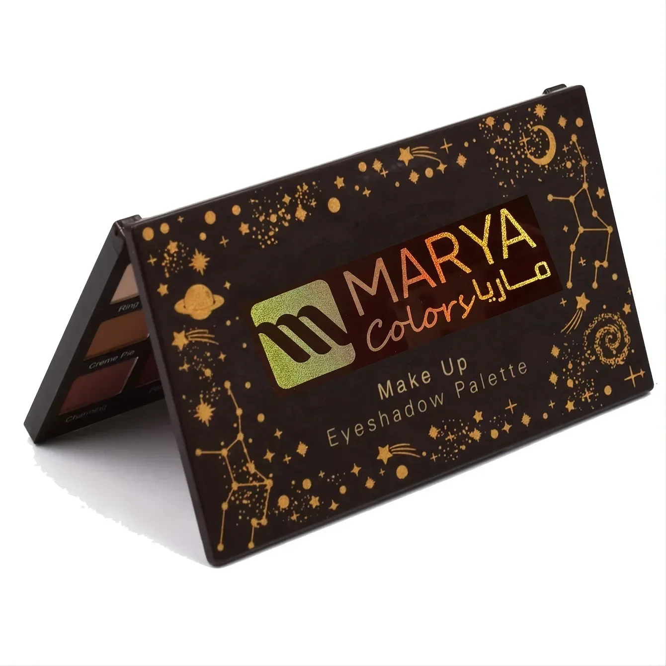 Marya-Pressed Glitter Eyeshadow Container, Eye Shadow Plate, Shimmer and Matte, Repair Highlight, Earth Color, 18 Color