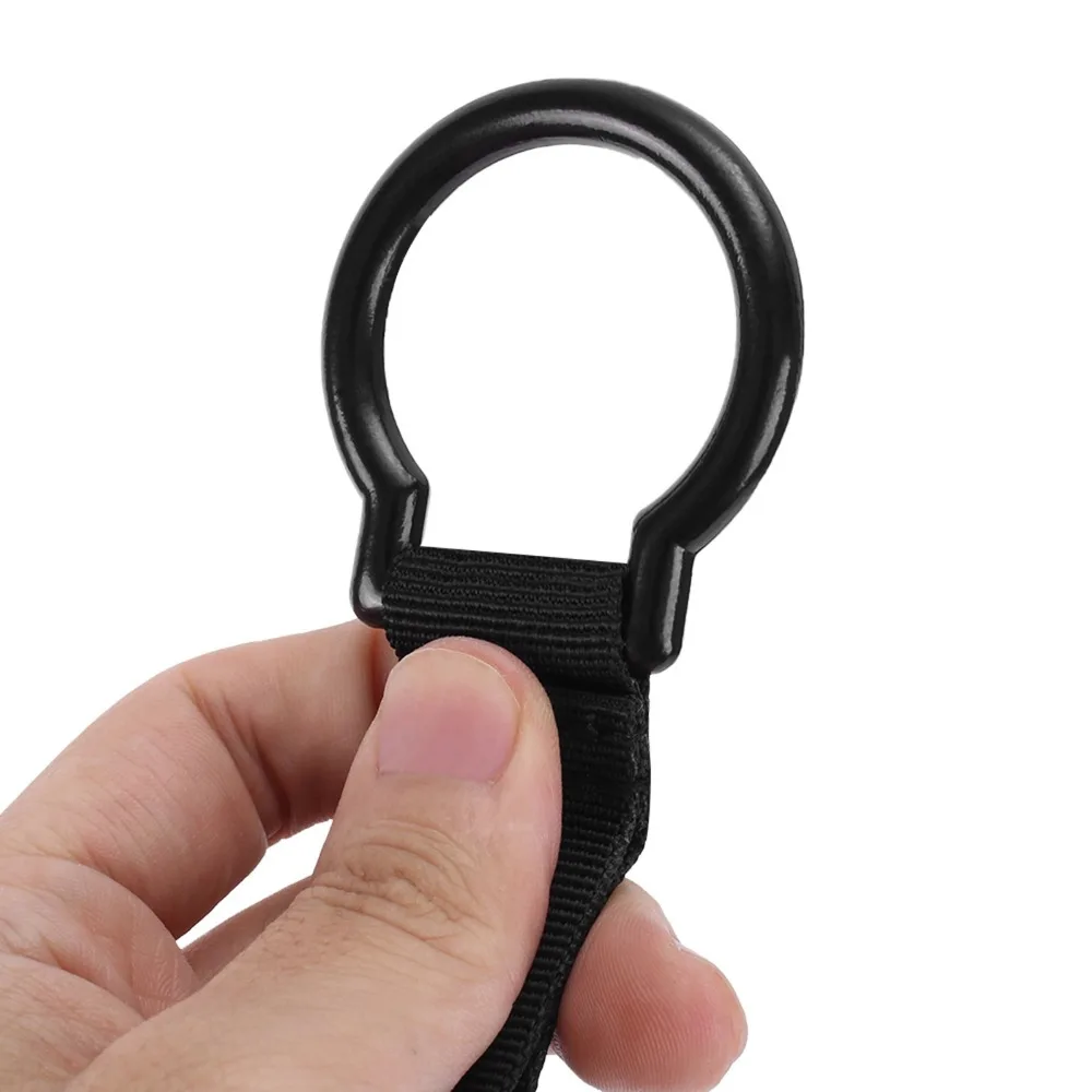 Durable Nylon Torch Ring Holder Metal Black Flashlight Cover Flashlight Sleeve Buckle Hiking Trip