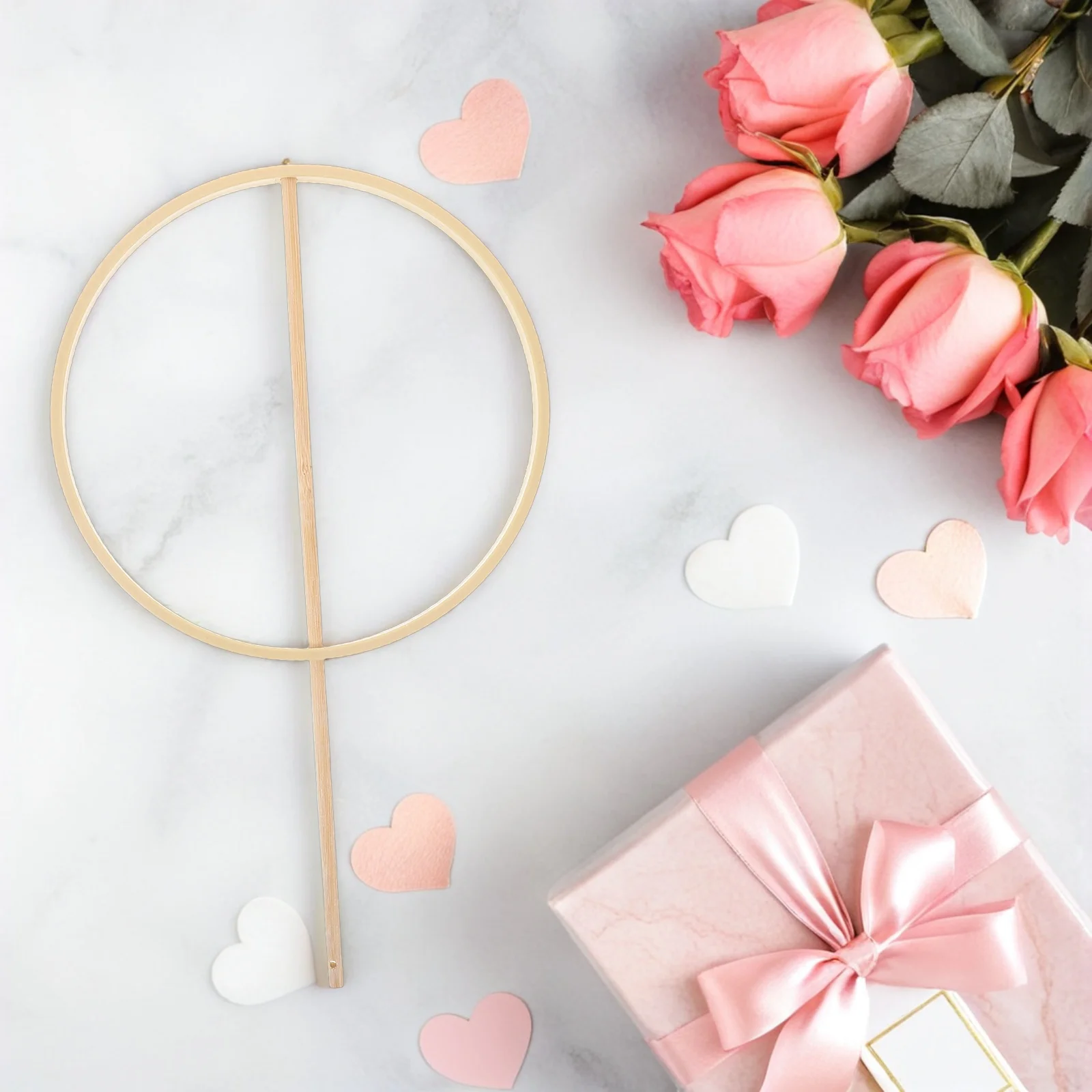 

Diy Hand Frame Kit Crafted Fan Making Material Handles Wedding Home Decor Festive Celebration Chinese Style Circular Round