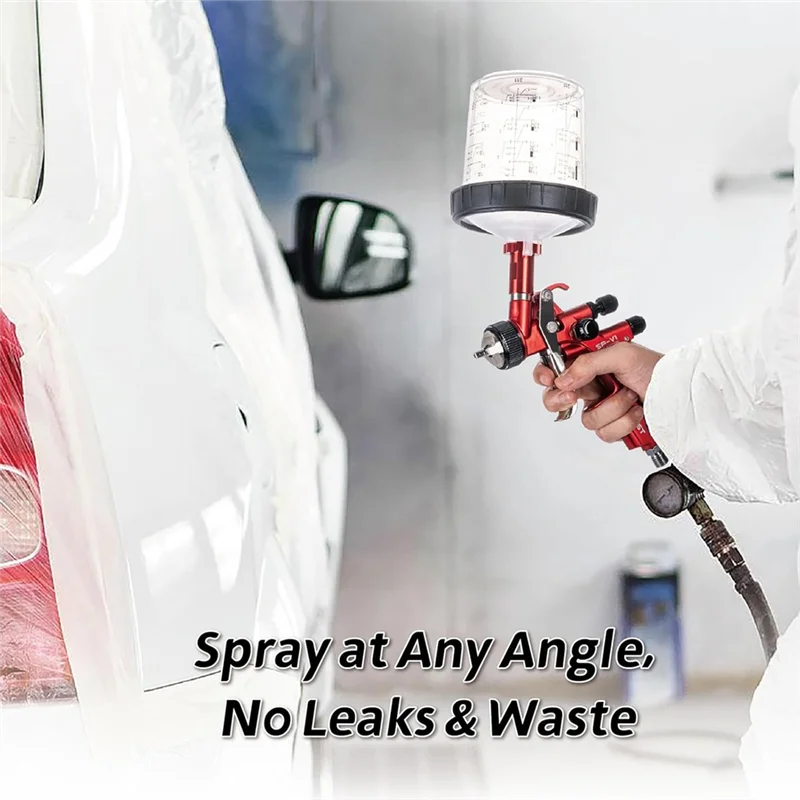 

N04R Набор чашек для краски — 28 унций (18 мл), включает 50 чашек и крышки, 1 жесткое стопорное кольцо, 20 заглушек для систем HVLP и LVLP.