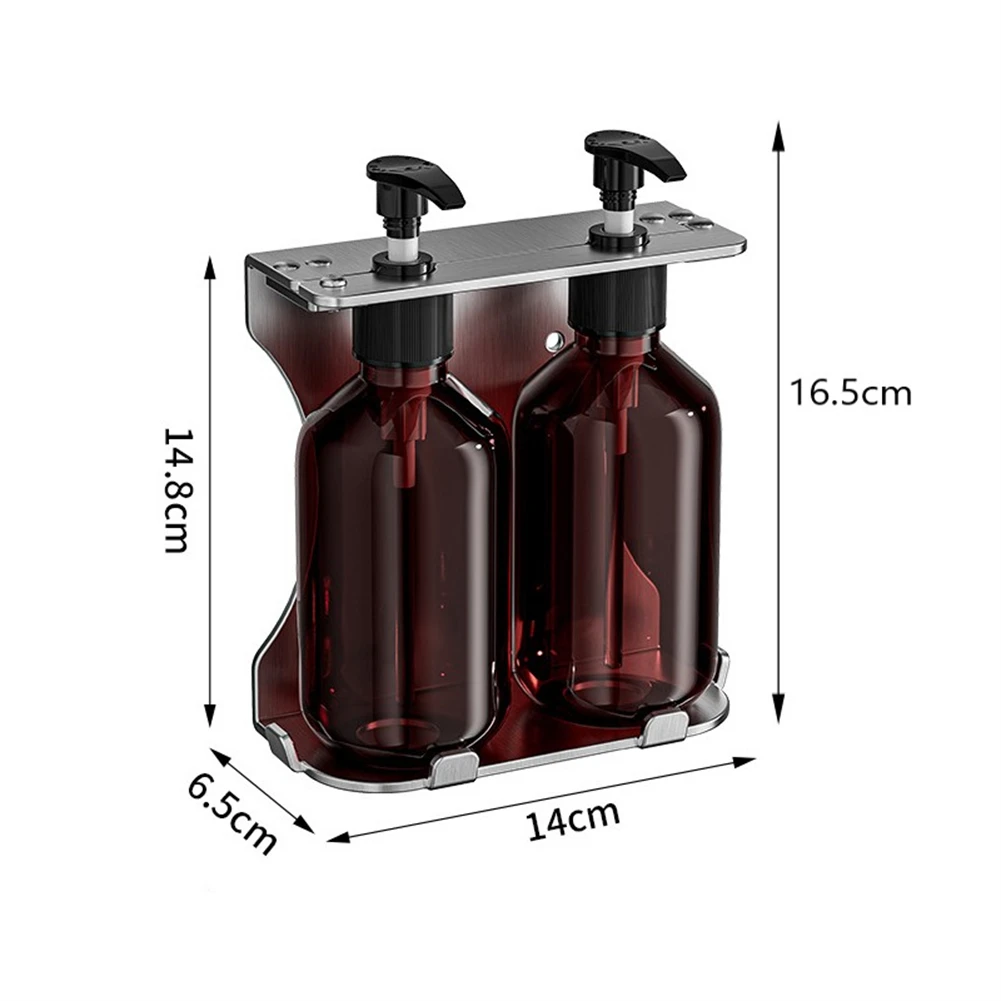 

Manual Wall Mounted Soap Dispenser with Pump Bottle and Holder for Shampoo Conditioner Soap Shower Gel and Lotion