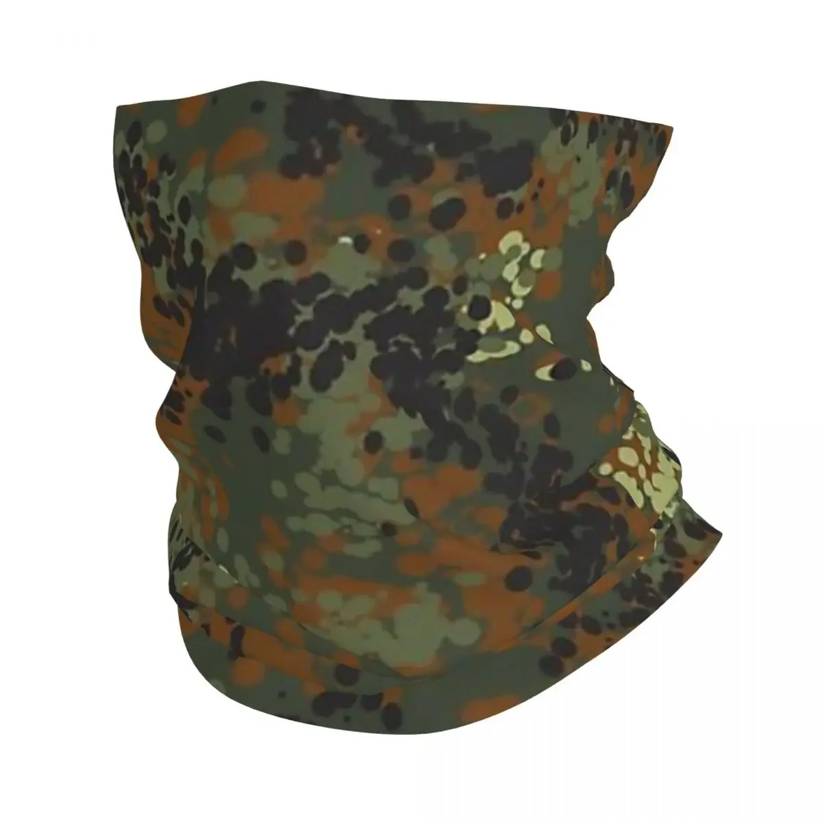 Flecktarn Camouflage Bandana Neck Gaiter Printed Wrap Scarf Multifunction FaceMask Riding Unisex Adult All Season