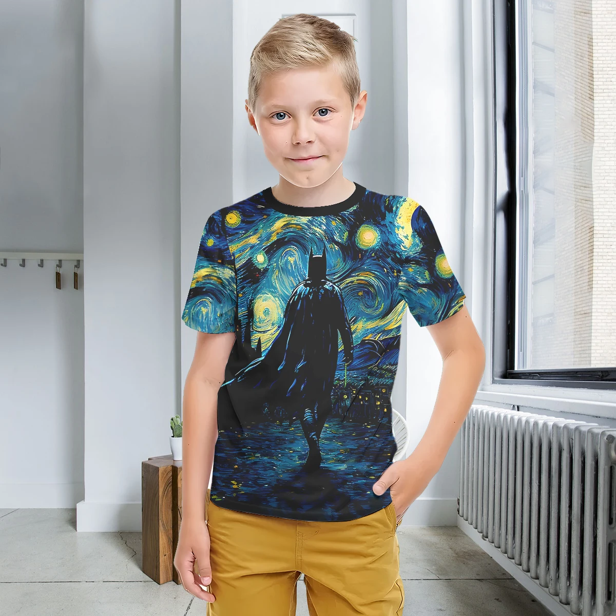 Cool Super Hero 3D Print Baby Clothing 5 to 14 Years Male Outdoor Clothes for Children Boy Girl Child T-Shirt Top-B-B-Batmans