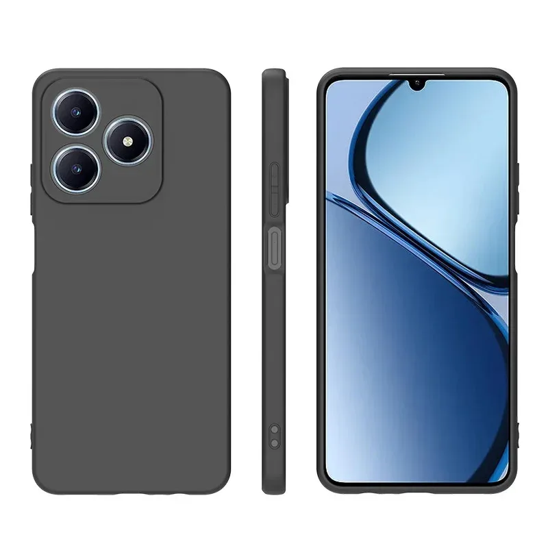حافظة لهاتف OPPO Realme C63 4G RMX3939 لـ Appo Orrs RealmeC63 C 63 بولي يوريثان غطاء خلفي ناعم أسود غير لامع من السيليكون Carcase Coques