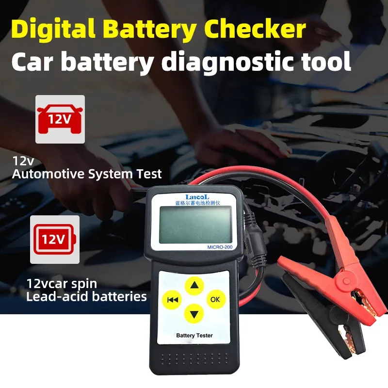 

Car Battery Tester Car Diagnostic Multi-language Version Automotivo Battery Digital CCA Battery Analyzer Vehicle 12V Car Tools