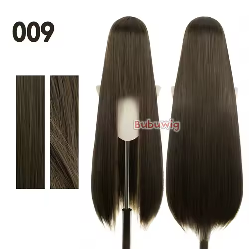 Bubuwig Synthetic Hair 100cm Long Straight Pure Color Cosplay Wigs Over 100 Colors Black White Red Blue Brown Wig Heat Resistant - Image 80