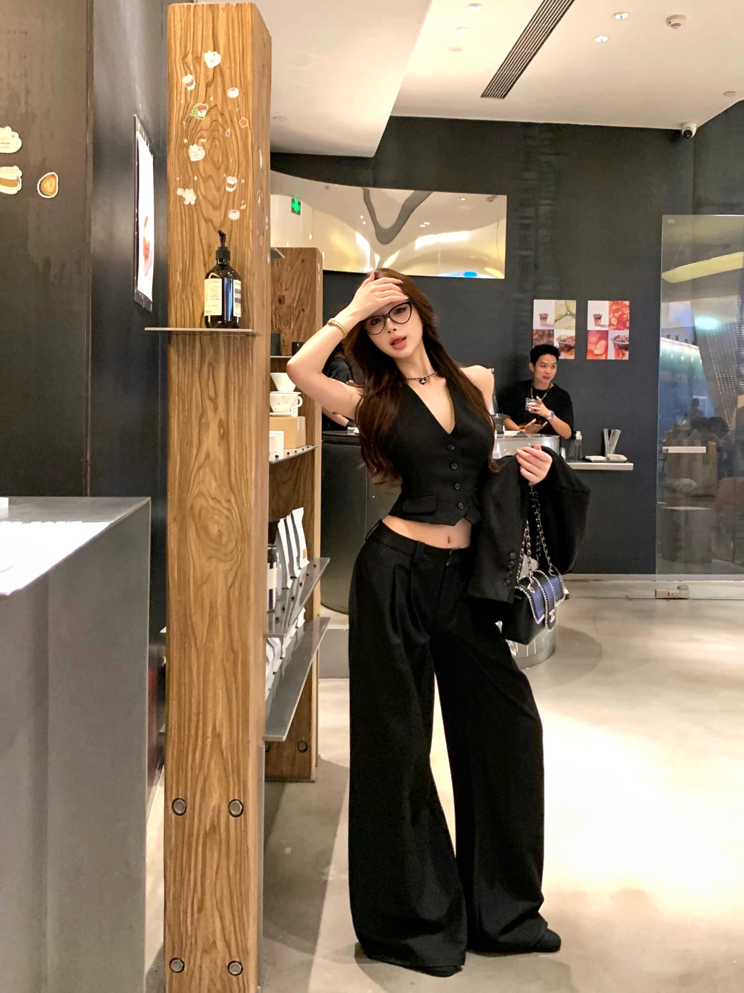 

Vests Waistcoats Thin Womens Vest Woman Top Spring Cotton-Padded Foldable Flat-Needle Minimalist Snap Waistcoat Pleated Commute