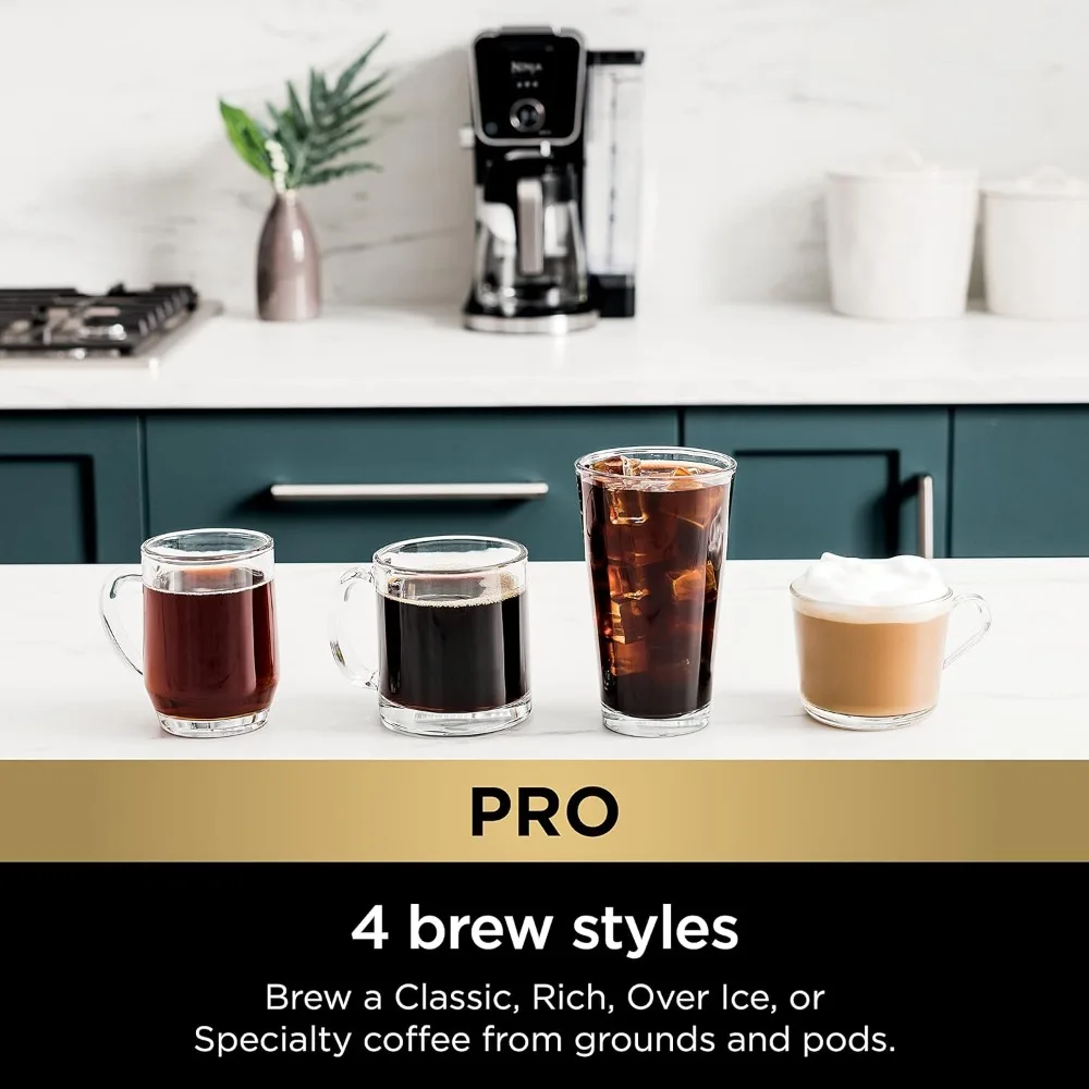 DualBrew Pro Specialty Coffee System, Single-Serve, Compatible with K-Cup Pods, and 12-Cup Drip Coffee Maker, with