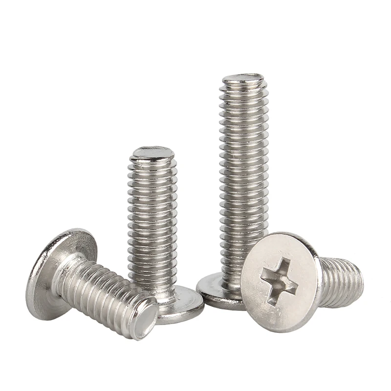 100/ 50/20/pcs M1.4 M1.6 M2 M2.5 M3 M4 M5 M6 M8 304 Stainless Steel CM Cross Phillips Ultra Thin Super Low Flat Head Screw Bolt