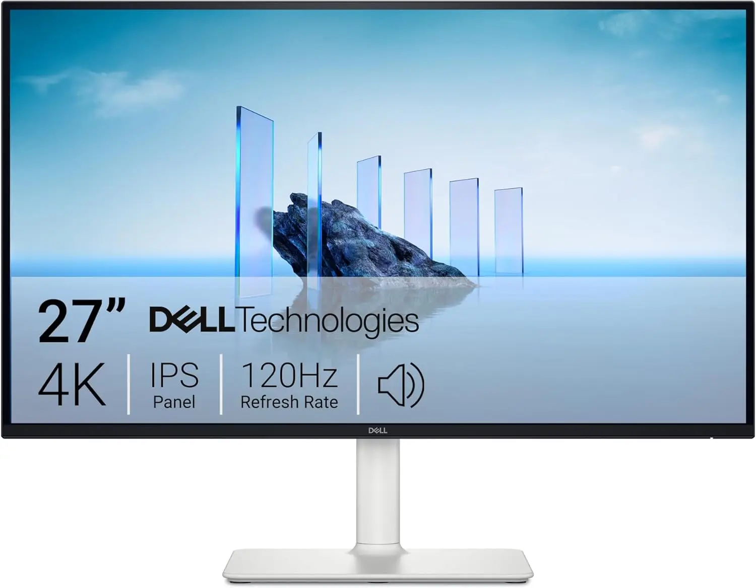 27-inch 4K 120Hz IPS Monitor, AMD FreeSync Premium, sRGB 99%, Built-in Speakers, Ultra-Thin Bezel