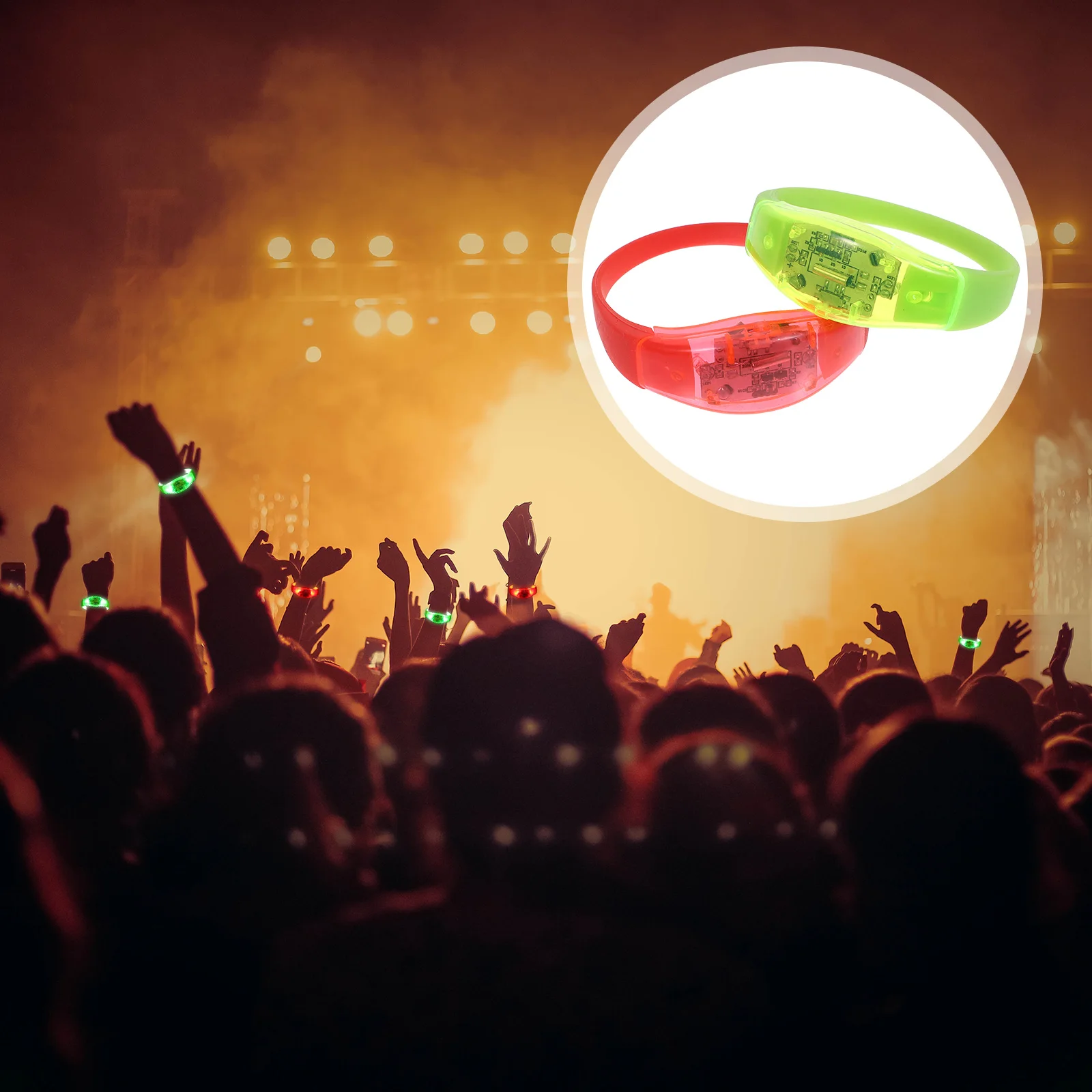 

2 Pcs Wrist Bands Glowing Wristband Bracelets Kids The Dark Light Stick Party Supplies Silicone Miss