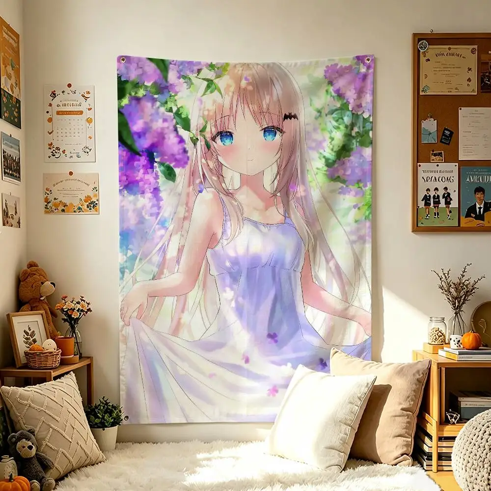 K-Kudryavka Noumi Kud L-Little B-Busters Vertical Flag Tapestry Wall Hanging Indoor Outdoor Home Decor