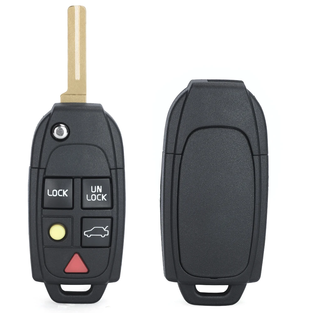 KEYECU 315MHz ID48 Chip FCC ID: LQNP2T-APU Part #: 8688799 Flip Remote Key for VOLVO S60 S80 V70 XC70 XC90 2004-2015