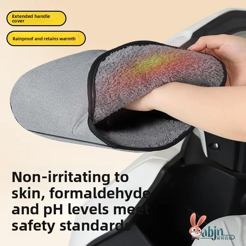 Thiened Fce Handlebar Covers for  Vehicles Motorcycle Waterproof Windproof Winter Hand Protection Universal Tric...