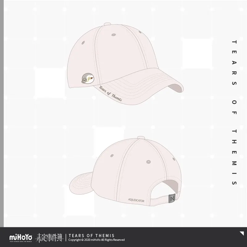 Oficial miHoYo Tears of Themis serie de acompañamiento gorra de béisbol bordada miHoYo genuino Anime juego sombrero