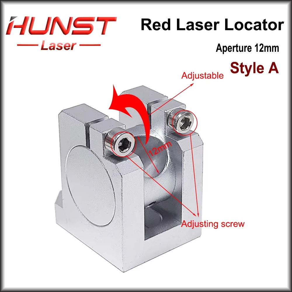 Hunst 레이저 모듈 레드 레이저 로케이터 부품 도구 직경 12mm CO2 UV 파이버 마킹 머신 용 라이트 홀더