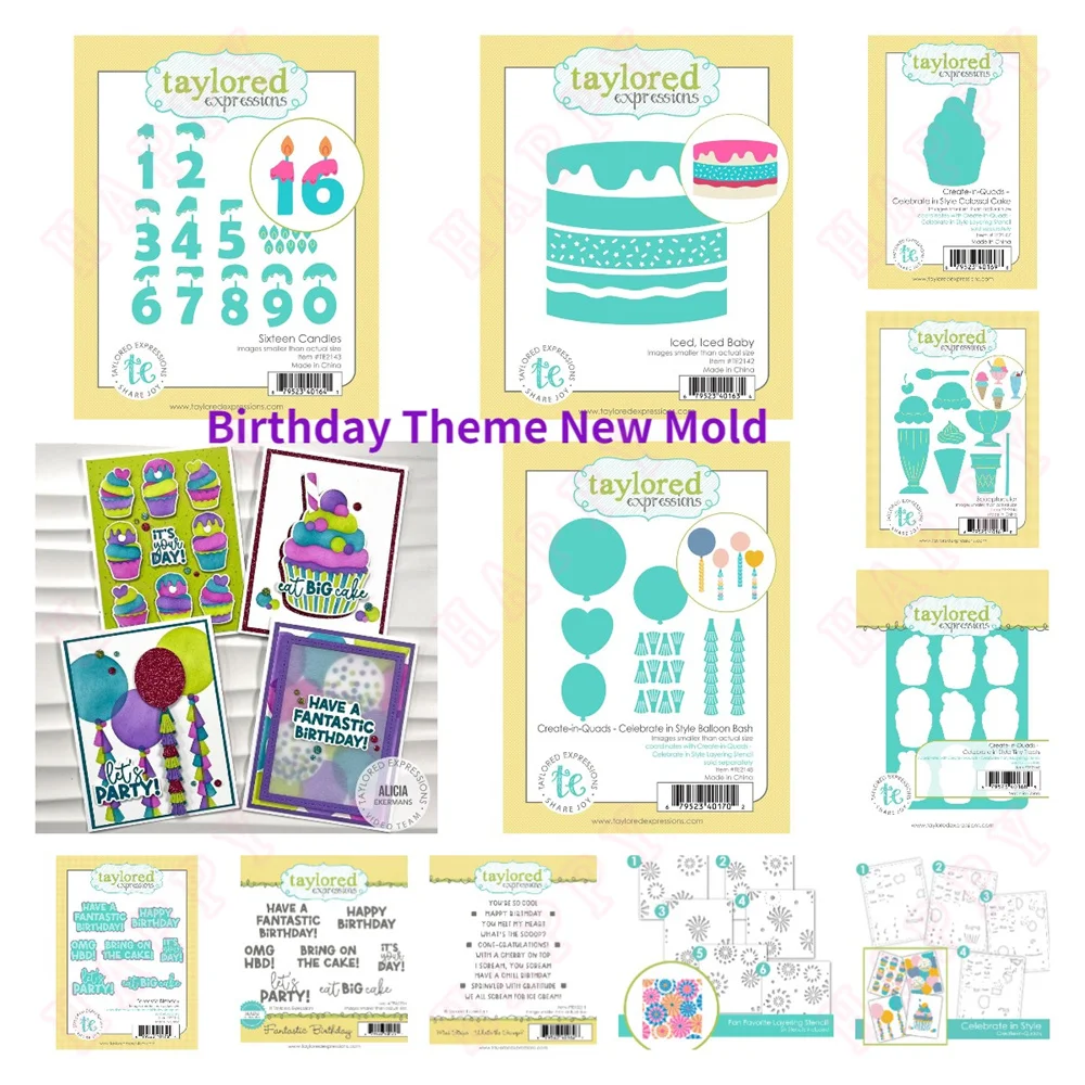 

Scrapbooking Birthday Dies 2024 New Metal Cutting Dies Stamps Stencil Candles Die Set DIY Greeting Card Craft Handmade Template