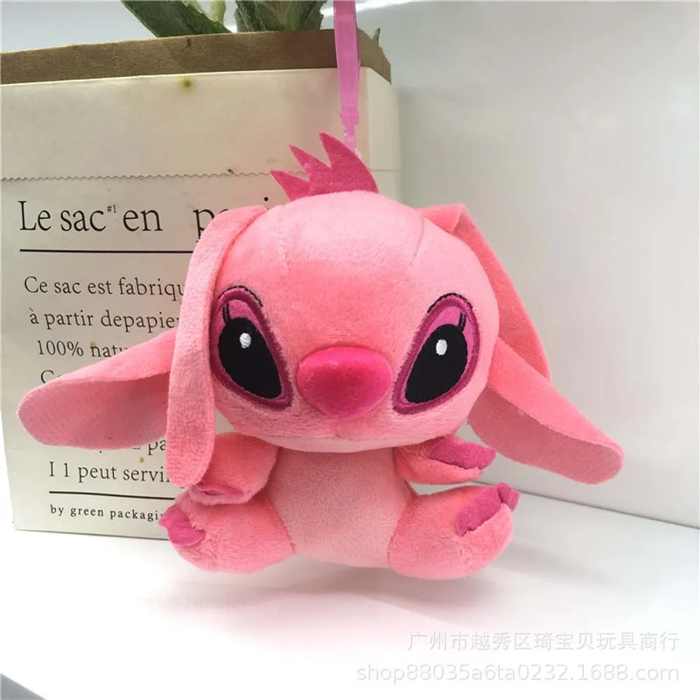 10CM Disney Toy Story Stitch Keychains Kawaii Anime Toys Lilo & Stitch  Pendant Cartoon Stuffed Anime Stitch Keychain Strap Toys