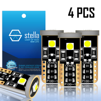 STELLA 4pcs canbus LED T10 w5w green,purple,pink,white,red,amber,blue,crystal blue clearance light/reading lamp/door light/DRL