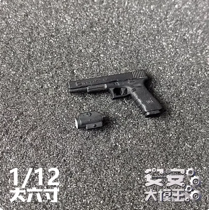 1/12 Soldier Toy Mini G17L Gun Resin Fit 6'' Action Figure Doll Body DIY Accessories Model In Stock