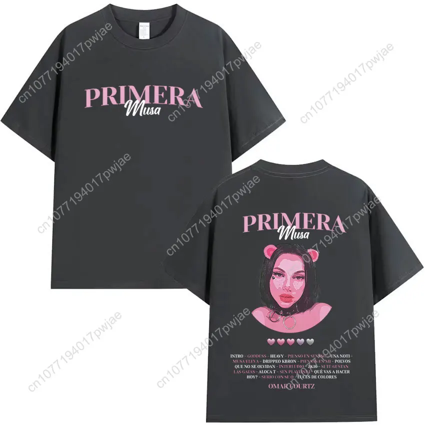 Trendy Rapper Omar Courtz Primera Musa Harajuku Graphic High Quality Tshirts Mens Casual Tee Shirt Hip Hop Oversized Cotton Tops