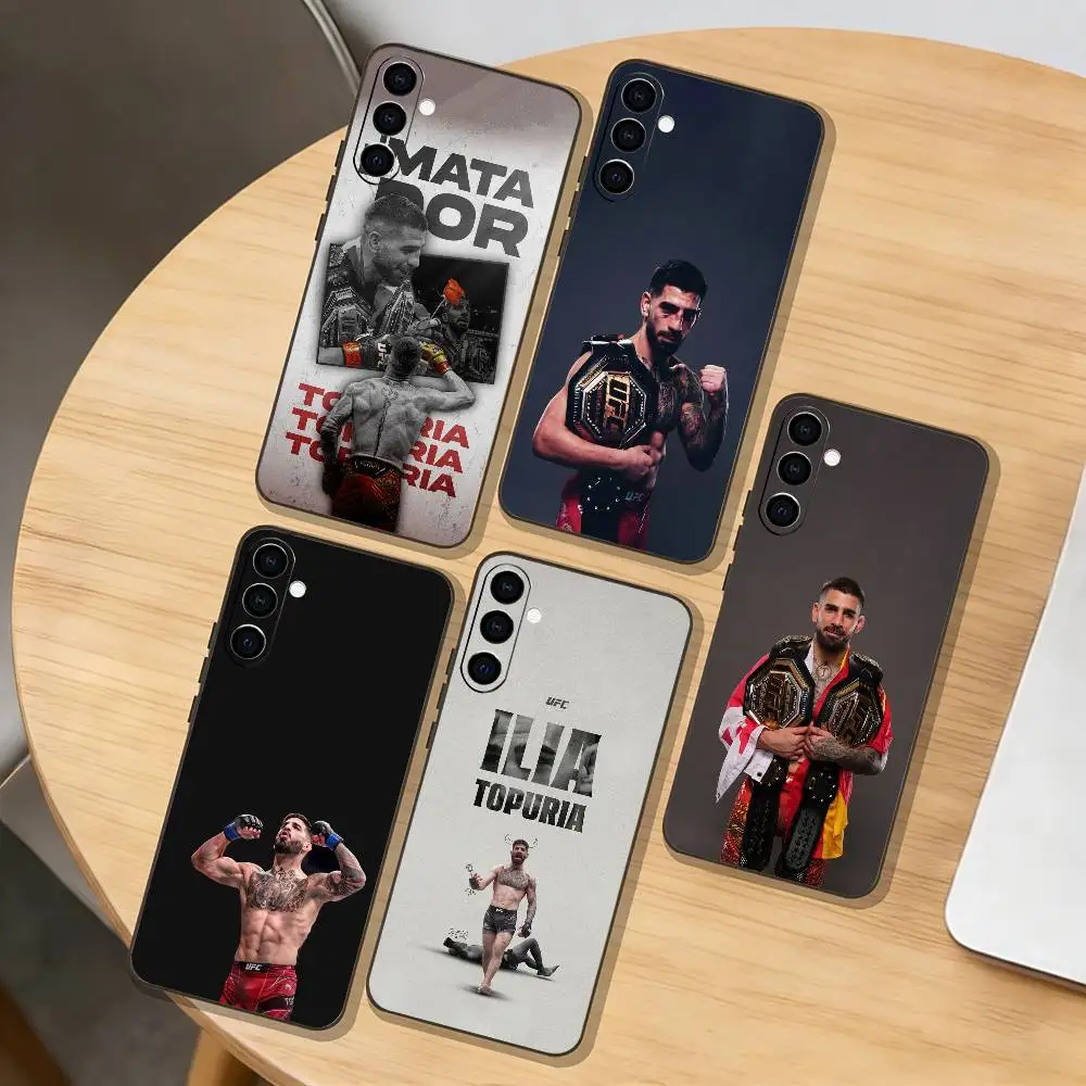 

b-Boxing I-Ilia Fighting Topuria Phone Case For Samsung Galaxy A73,A72,A71,A70,A53,A52,A51,Others Soft Black Cover