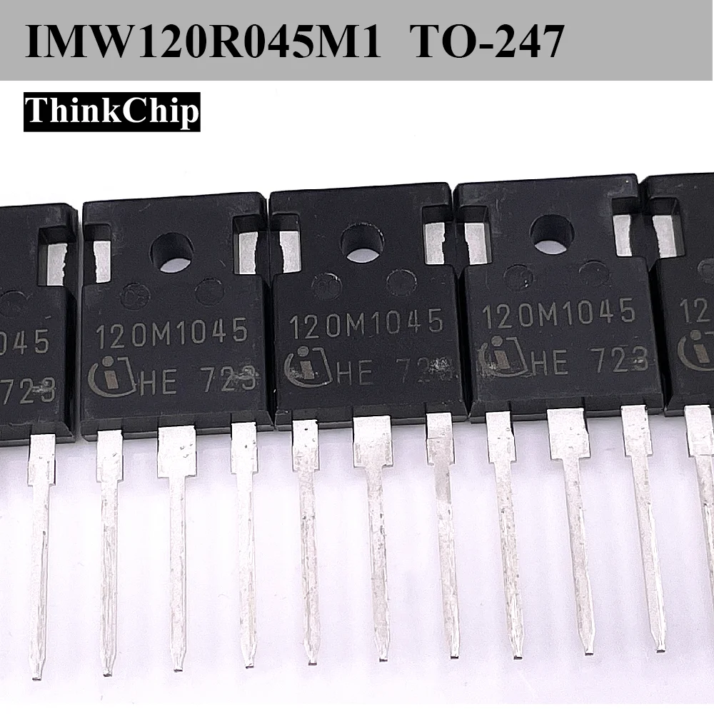 (10 pcs) IMW120R045M1 120M1045 TO-247-3 N-Channel SiC MOSFET 1200V 52A 45mΩ