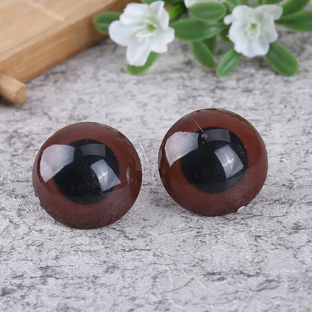 

20pcs Brown Bear Eyes Crystal Clear Safety Eyes for Crochet Plushies Stuffed Animals DIY Accessories Halloween Crafts
