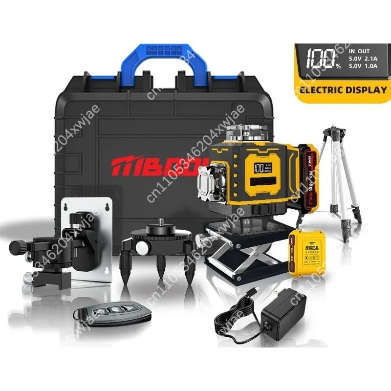 Professional 12 Line Green Beam Laser Level Outdoor Self Leveling Alignment Tool Kit