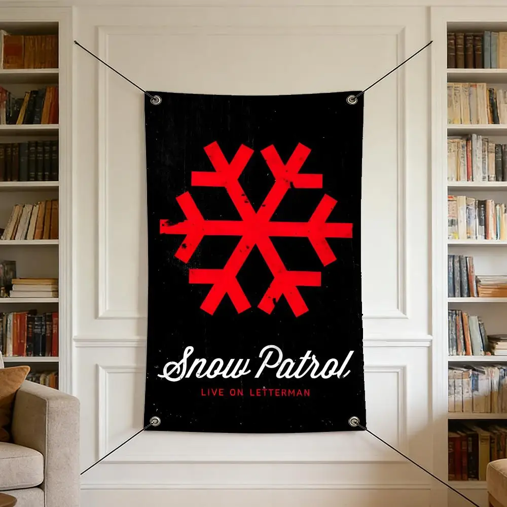 Music S-Snow P-Patrol Flags Warm Home Flag 4 Grommets Wrinkle Free Indoor Outdoor