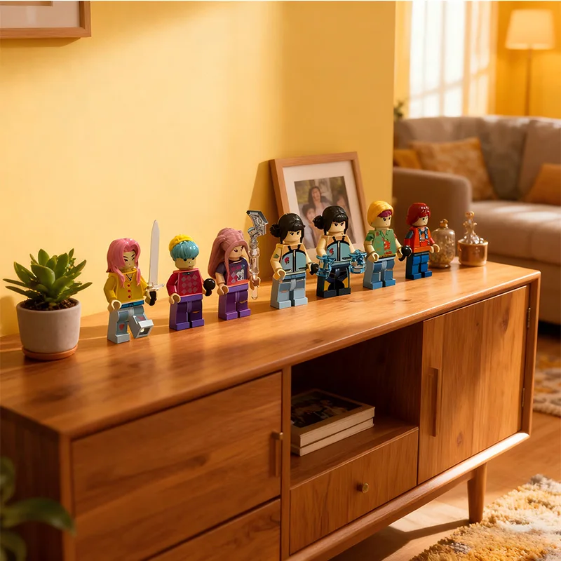 Hot KPop Demon Hunters A Group of Mini  Demon Hunters and Assemble Toy with Dolls Desktop Decoration Gift Christmas Gift