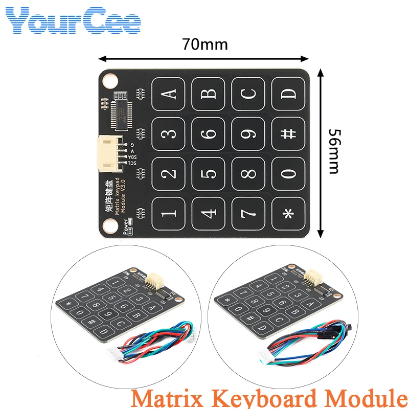 4x4 4*4 Matrix Button Keypad Switch Keyboard Array Module 16 Keys Capacitive Touch Breadboard For Arduino DIY Kit with Cable