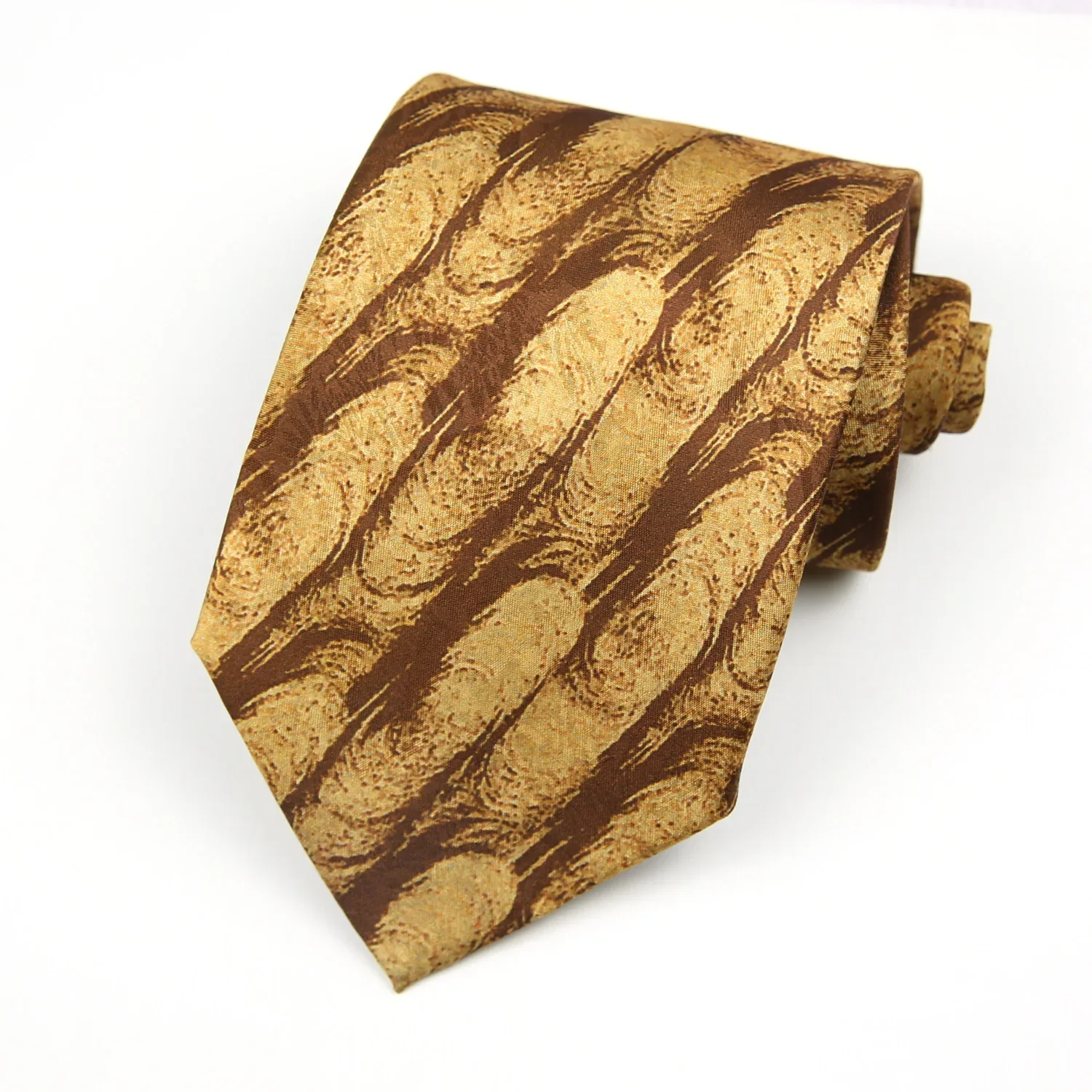 9CM Wide Literary Artistic British College Style Tie Oil Floral Brown Coffee Blue Ties Women Man Banquet Party Casual Neckties