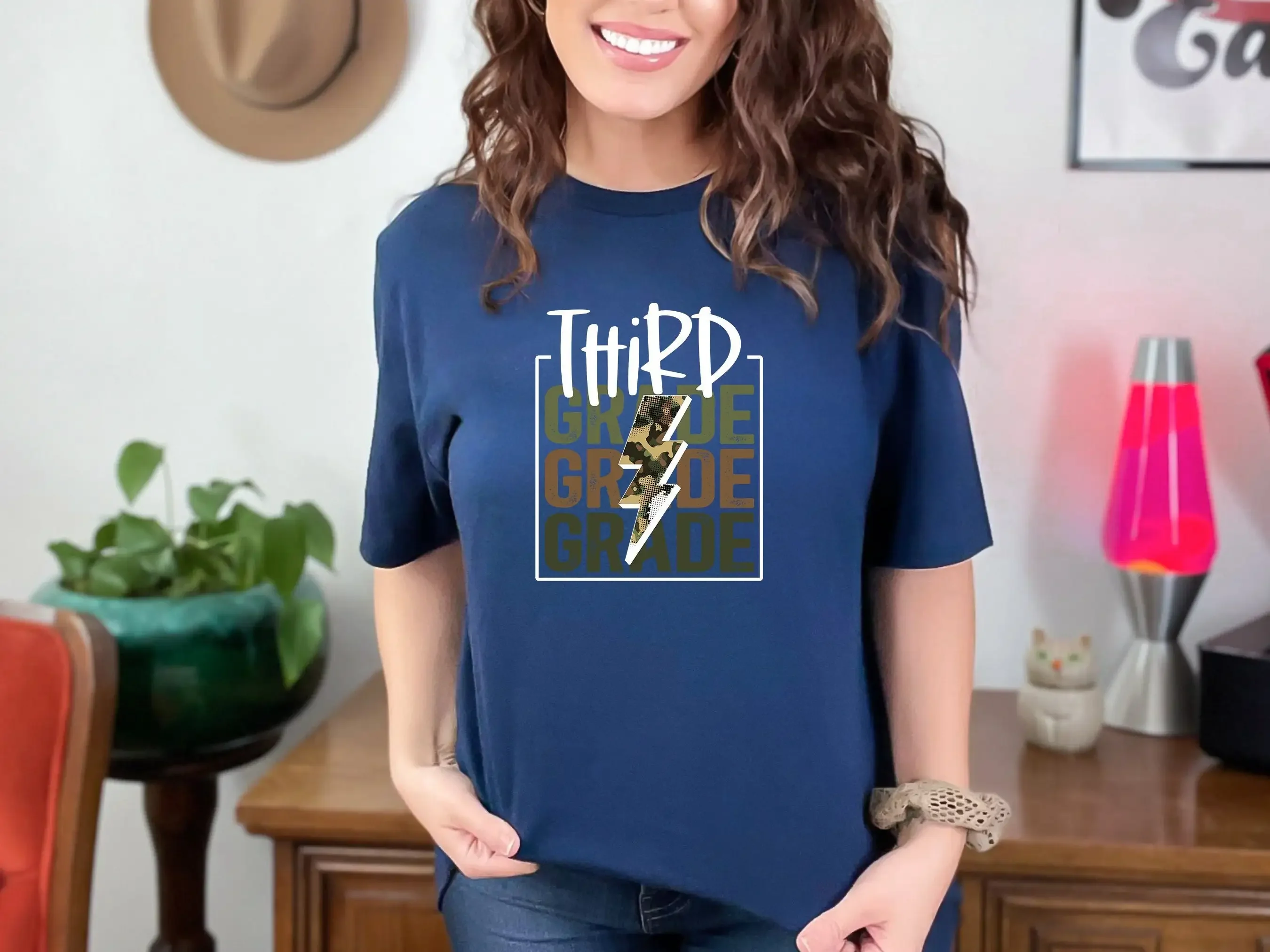 Third Grade T Shirt Back To School Hello Retro Teacher 3Rd
