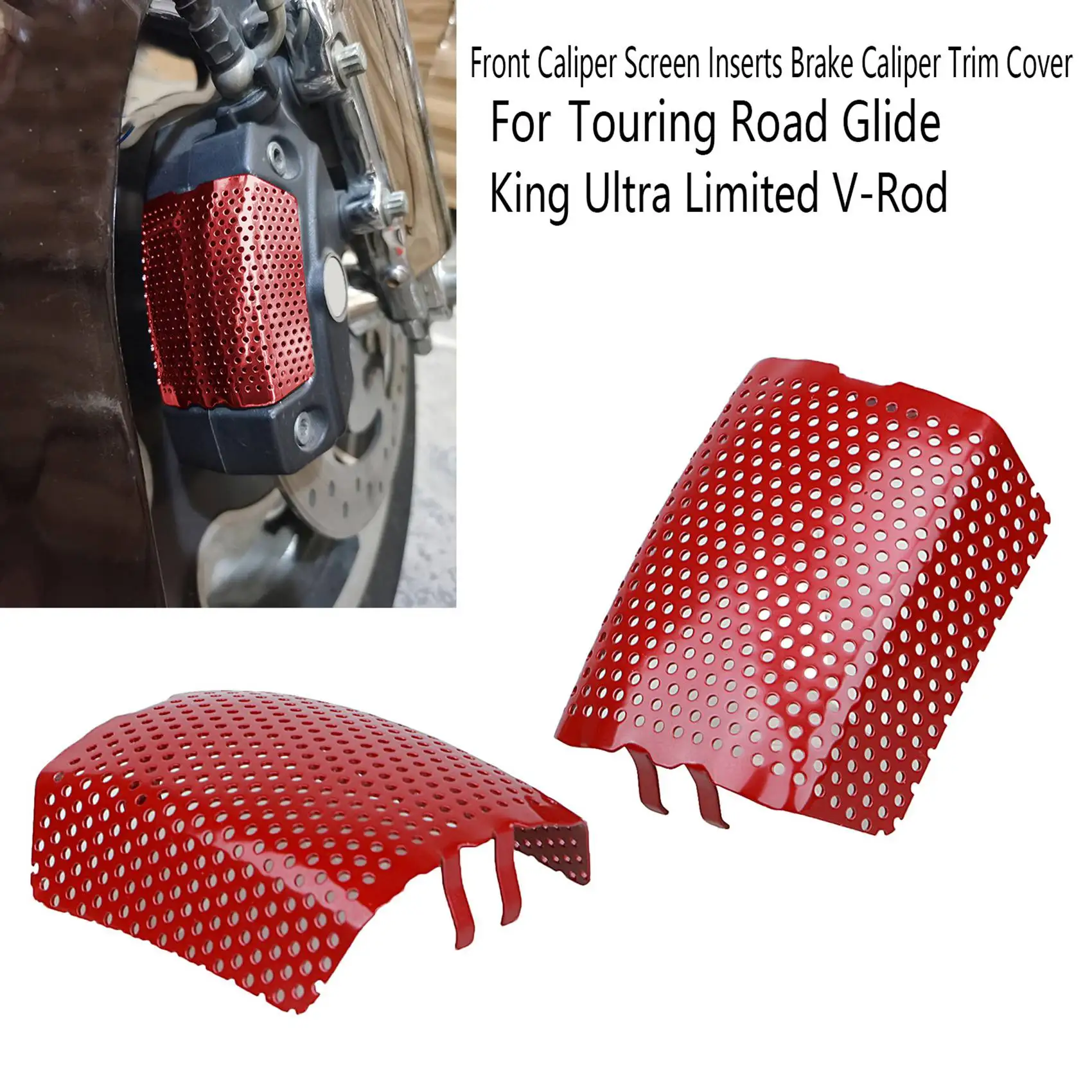 Insertos de pantalla de pinza delantera, cubierta embellecedora de pinza de freno para Touring Road Glide King Ult