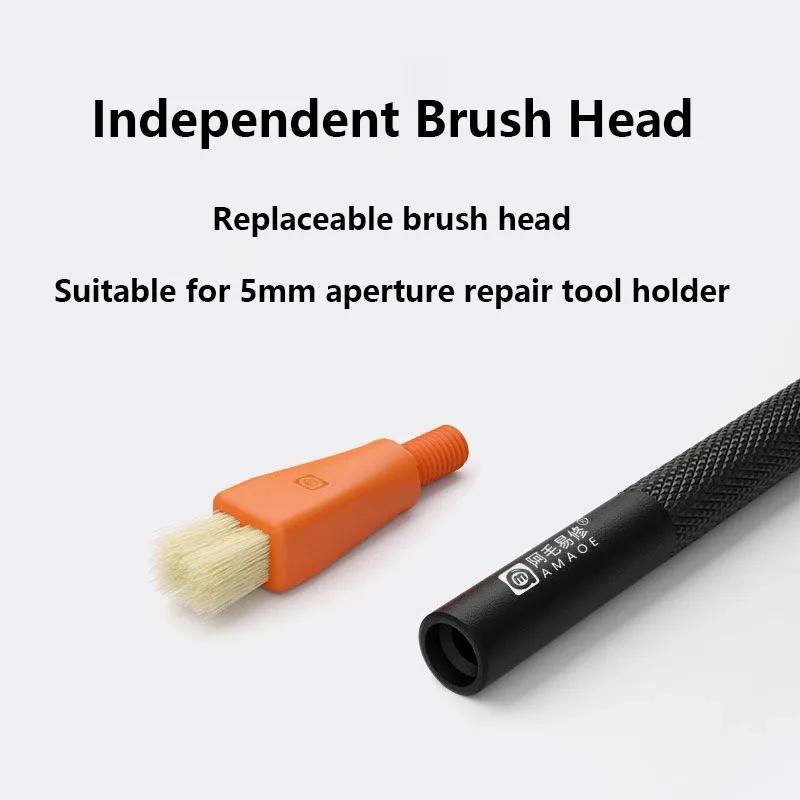 AMAOE M91 Dual Head Pure Brush for Cleaning Mobile Phone Computer Motherboard, Welding Table, Wire Mesh, IC Cleaning Tool